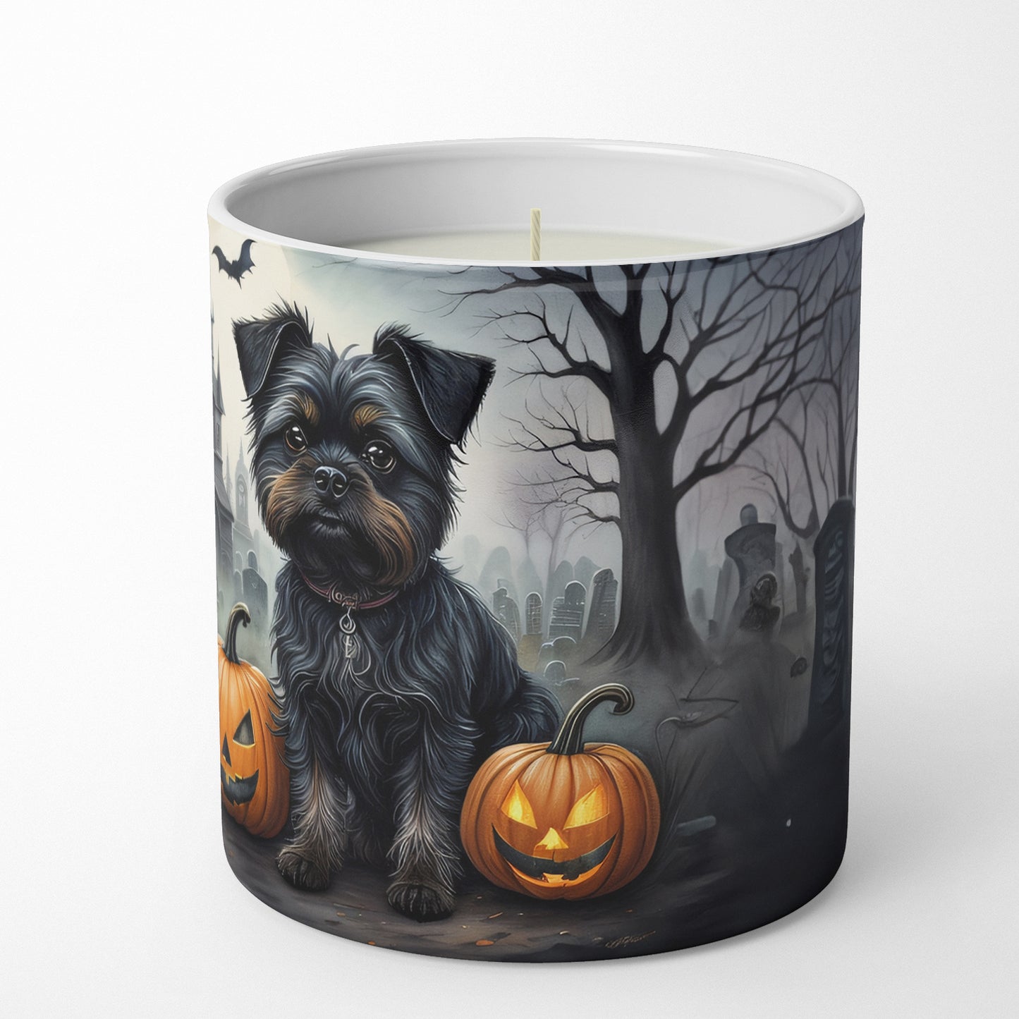Affenpinscher Spooky Halloween Decorative Soy Candle