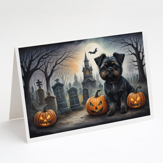 Buy this Affenpinscher Spooky Halloween Greeting Cards and Envelopes Pack of 8