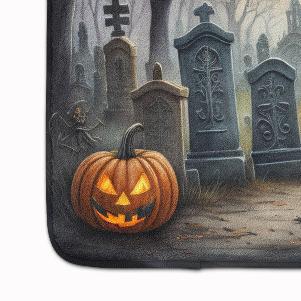 Affenpinscher Spooky Halloween Memory Foam Kitchen Mat