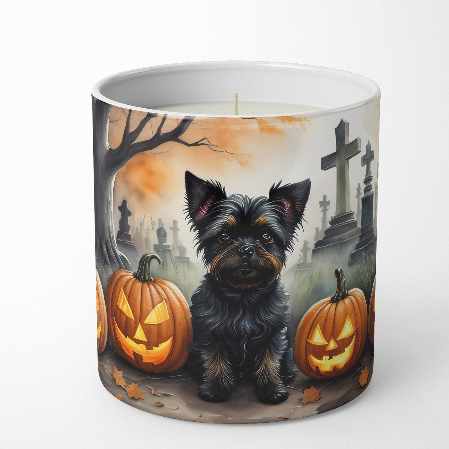 Affenpinscher Spooky Halloween Decorative Soy Candle