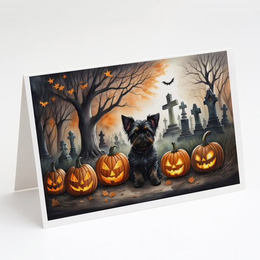 Buy this Affenpinscher Spooky Halloween Greeting Cards and Envelopes Pack of 8