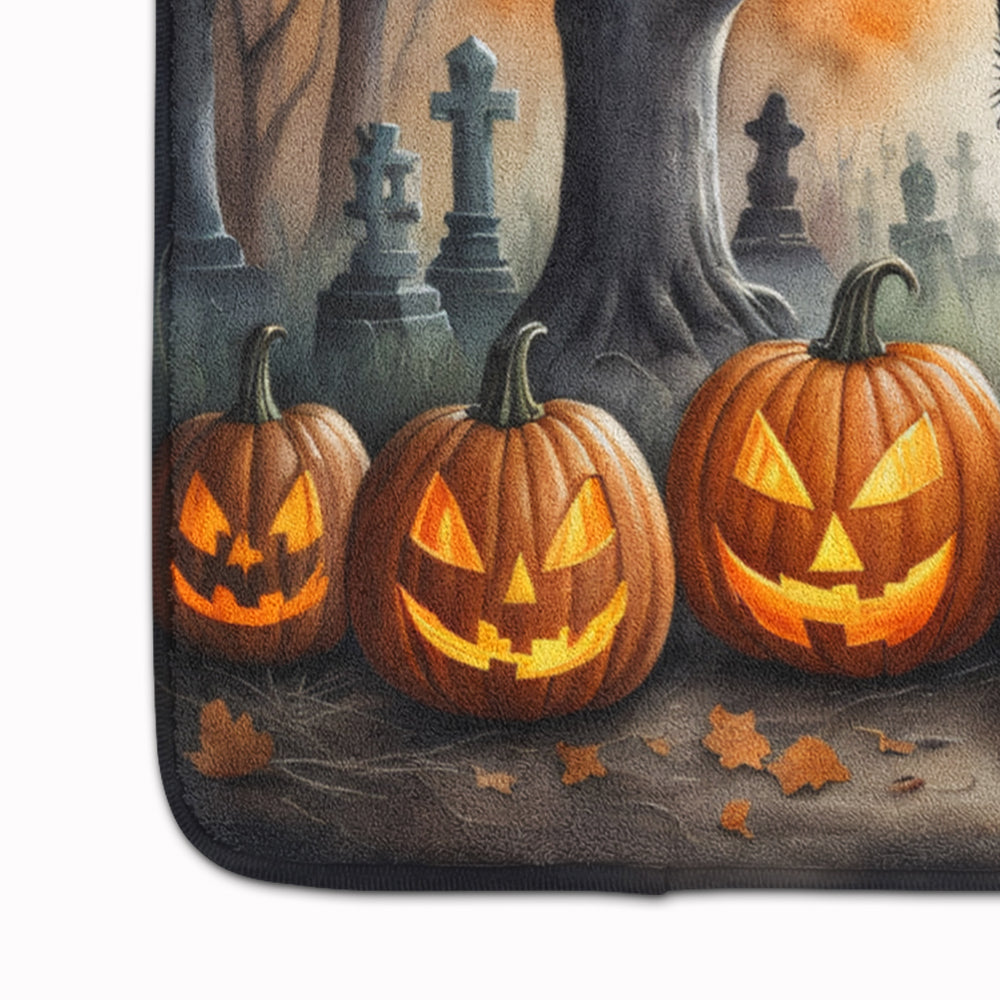 Affenpinscher Spooky Halloween Memory Foam Kitchen Mat
