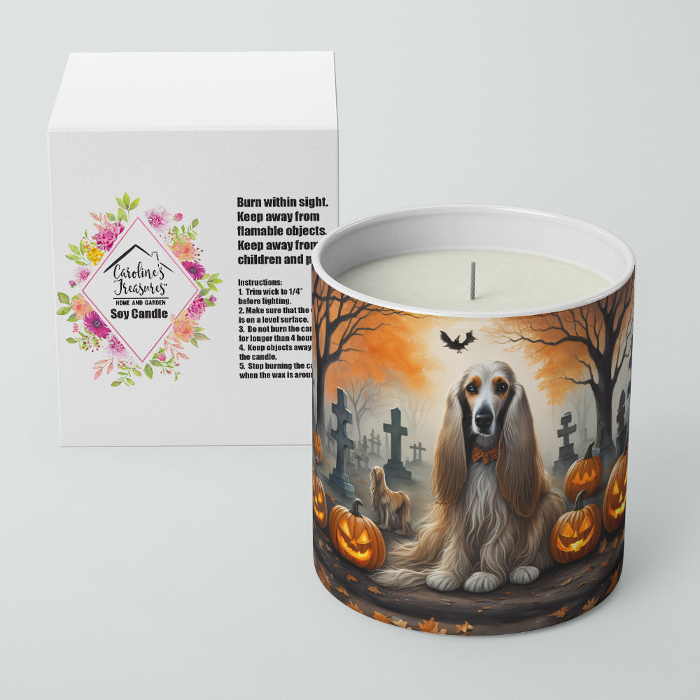 Afghan Hound Spooky Halloween Decorative Soy Candle