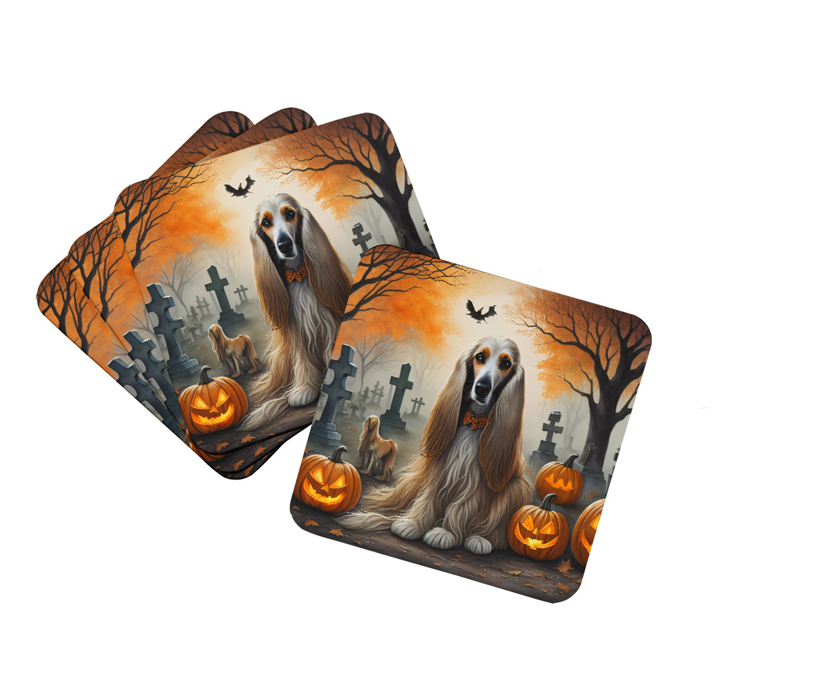 Buy this Afghan Hound Spooky Halloween Foam Coasters