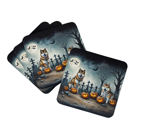 Buy this Akita Spooky Halloween Foam Coasters