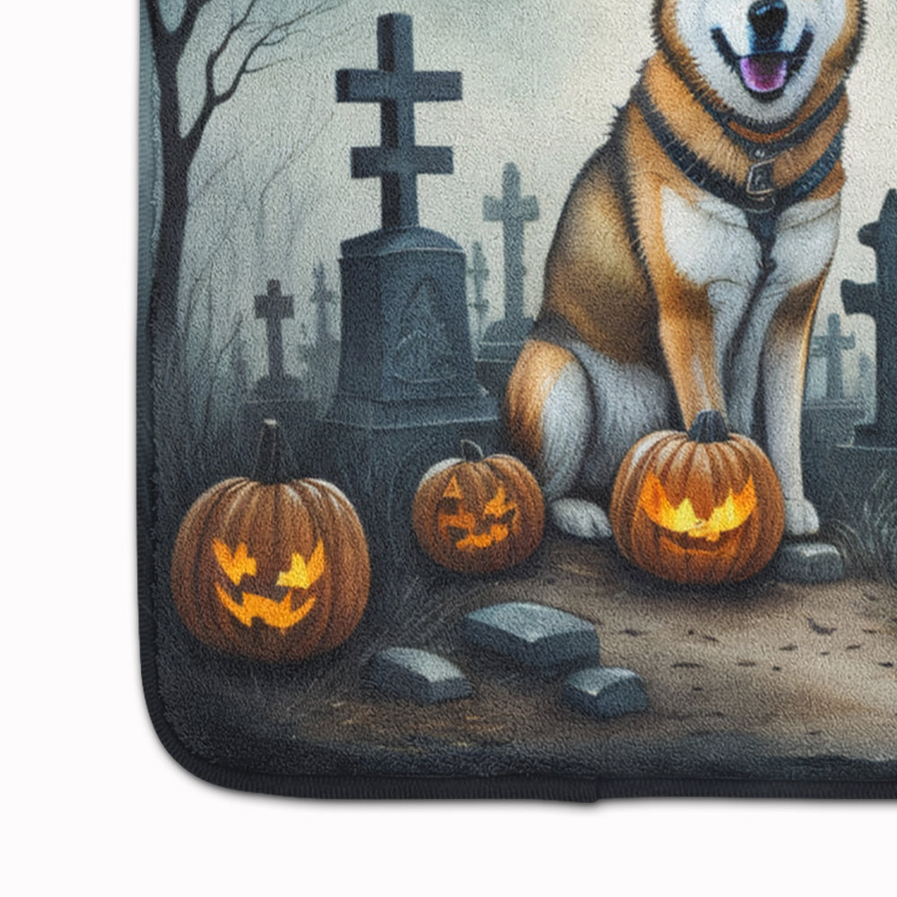 Akita Spooky Halloween Memory Foam Kitchen Mat