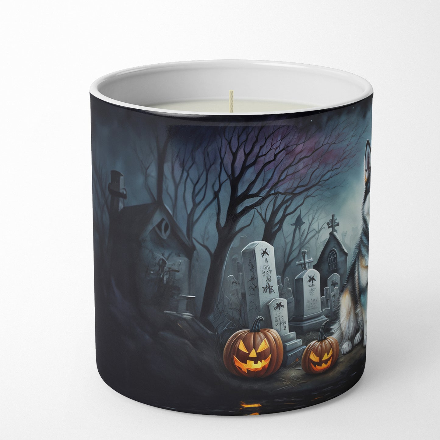 Buy this Alaskan Malamute Spooky Halloween Decorative Soy Candle