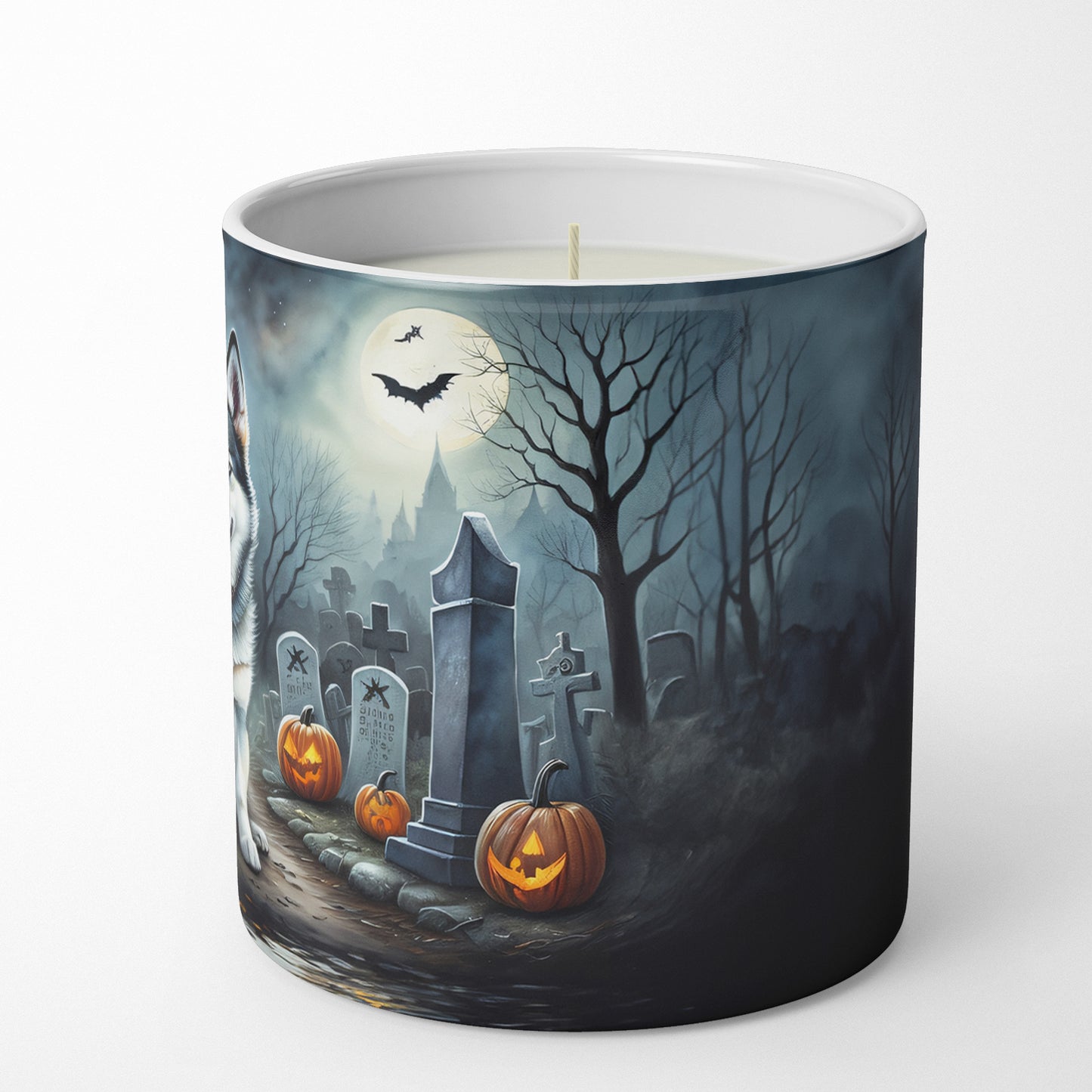 Alaskan Malamute Spooky Halloween Decorative Soy Candle