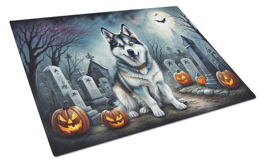 Buy this Alaskan Malamute Spooky Halloween Glass Cutting Board