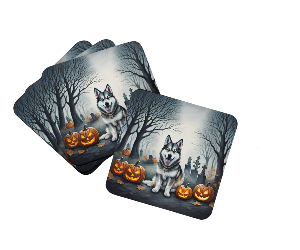 Buy this Alaskan Malamute Spooky Halloween Foam Coasters