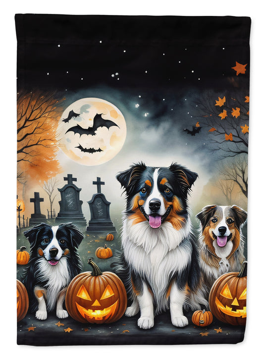 Buy this Australian Shepherd Spooky Halloween House Flag