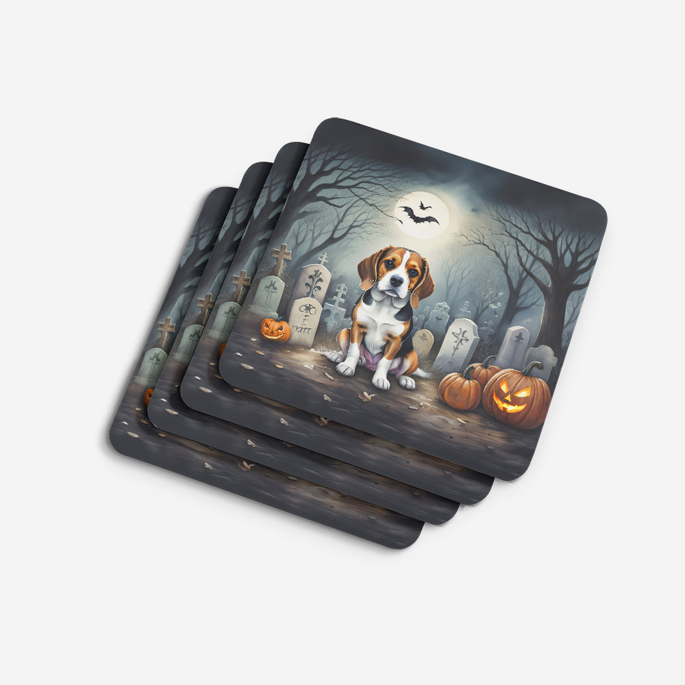 Beagle Spooky Halloween Foam Coasters