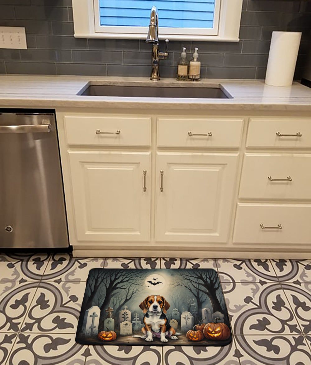 Beagle Spooky Halloween Memory Foam Kitchen Mat