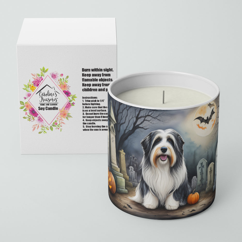 Bearded Collie Spooky Halloween Decorative Soy Candle