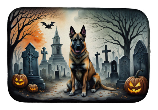 Buy this Belgian Malinois Spooky Halloween Dish Drying Mat