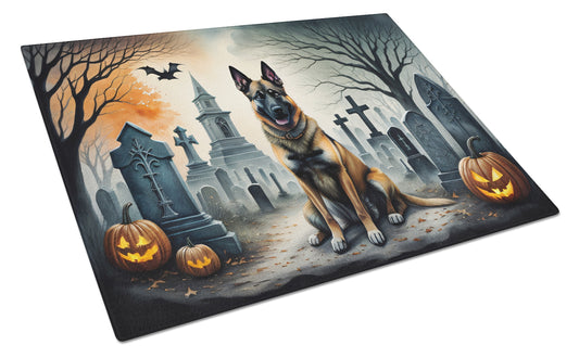 Buy this Belgian Malinois Spooky Halloween Glass Cutting Board