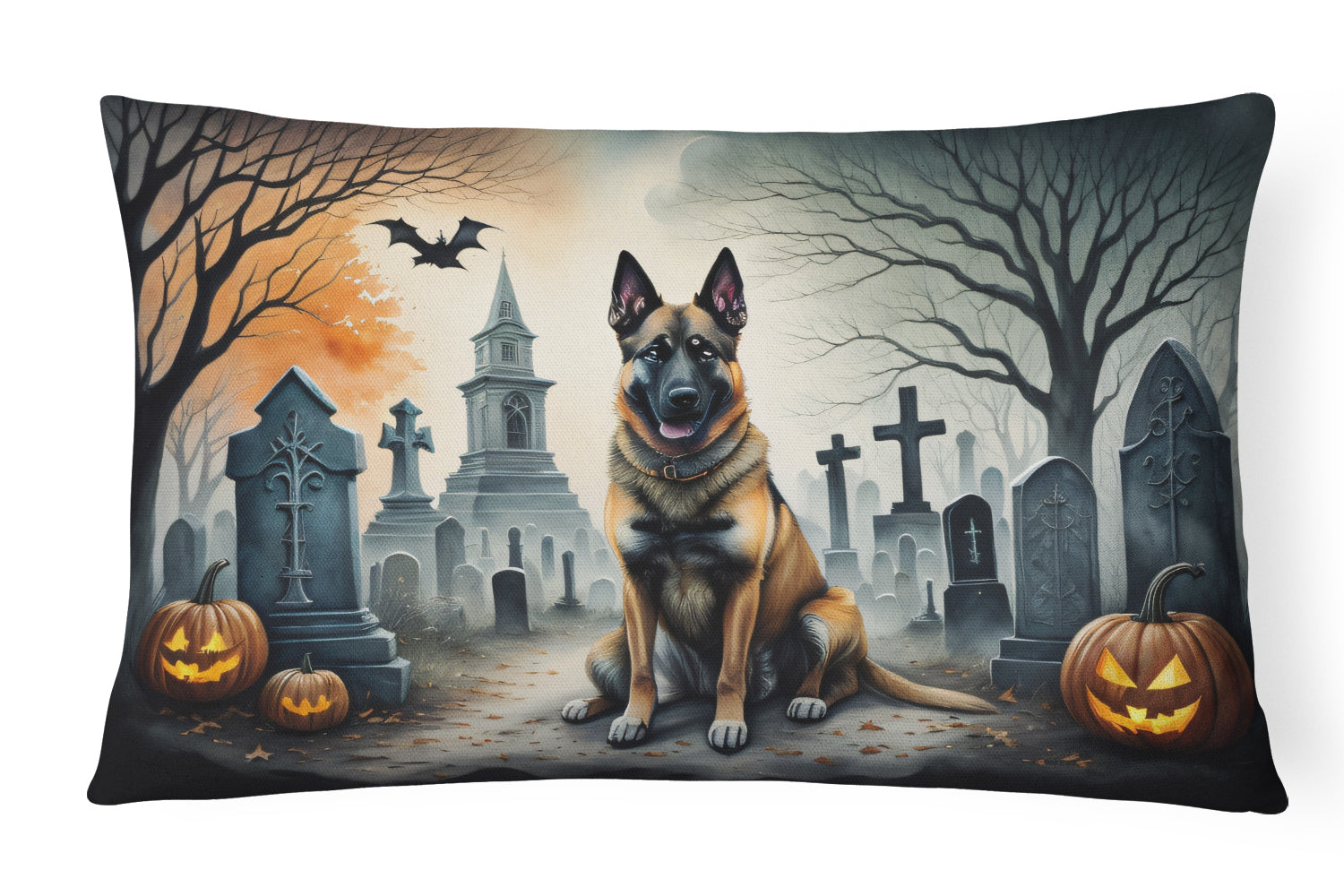 Buy this Belgian Malinois Spooky Halloween Throw Pillow