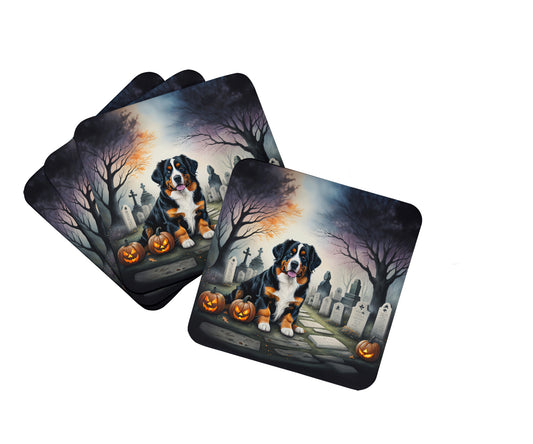 Buy this Bernese Mountain Dog Spooky Halloween Foam Coasters