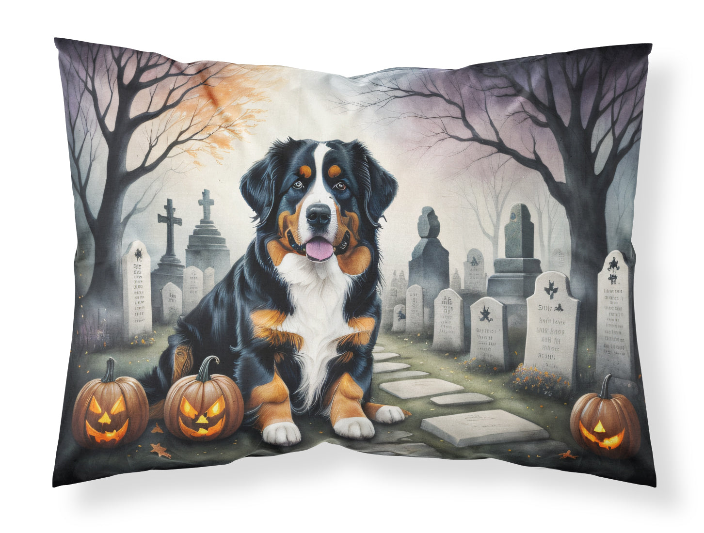 Buy this Bernese Mountain Dog Spooky Halloween Standard Pillowcase