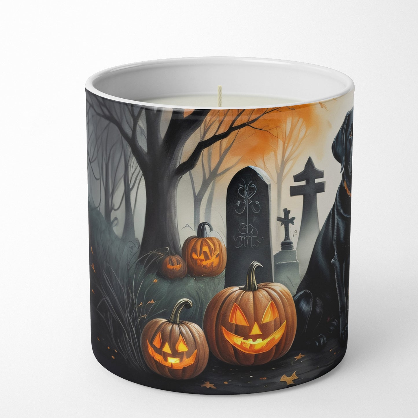 Buy this Black Labrador Retriever Spooky Halloween Decorative Soy Candle