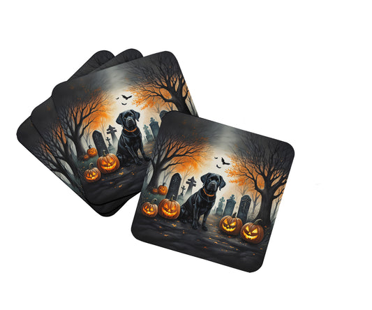 Buy this Black Labrador Retriever Spooky Halloween Foam Coasters