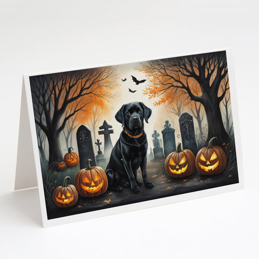 Buy this Black Labrador Retriever Spooky Halloween Greeting Cards and Envelopes Pack of 8
