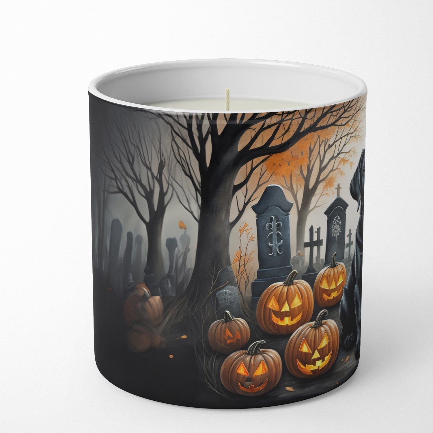Buy this Black Labrador Retriever Spooky Halloween Decorative Soy Candle