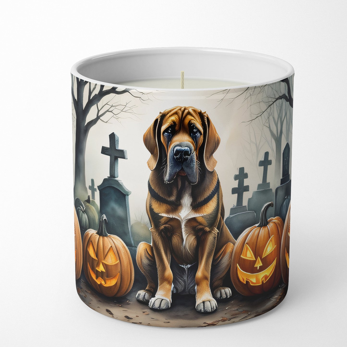 Bloodhound Spooky Halloween Decorative Soy Candle