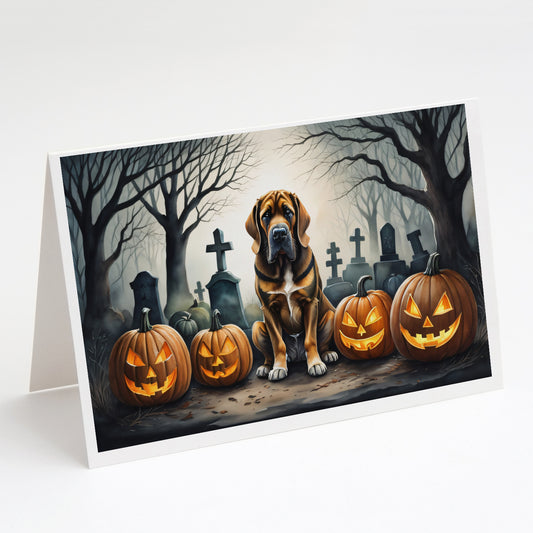 Buy this Bloodhound Spooky Halloween Greeting Cards and Envelopes Pack of 8