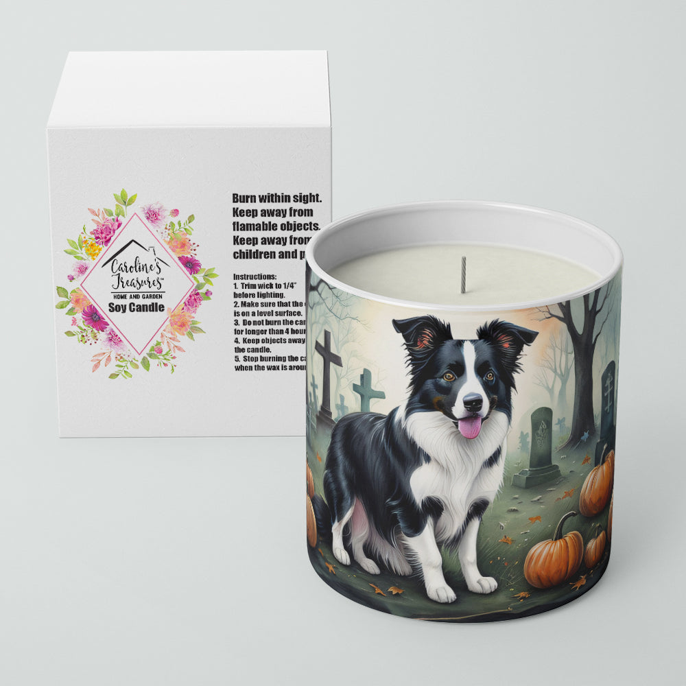 Border Collie Spooky Halloween Decorative Soy Candle