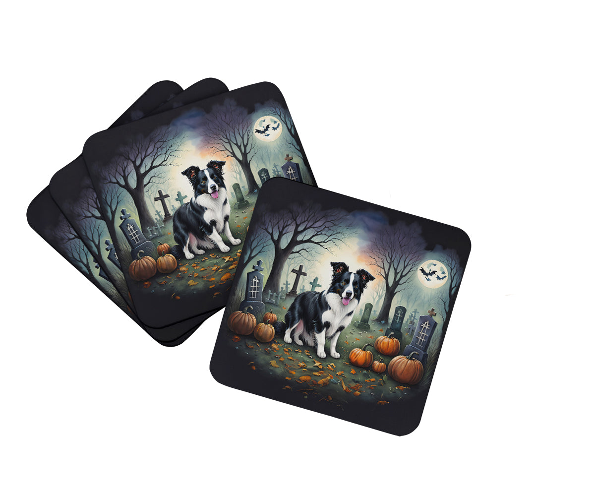 Buy this Border Collie Spooky Halloween Foam Coasters