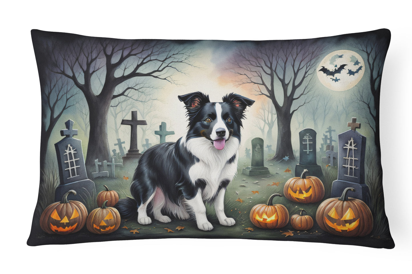 Buy this Border Collie Spooky Halloween Throw Pillow