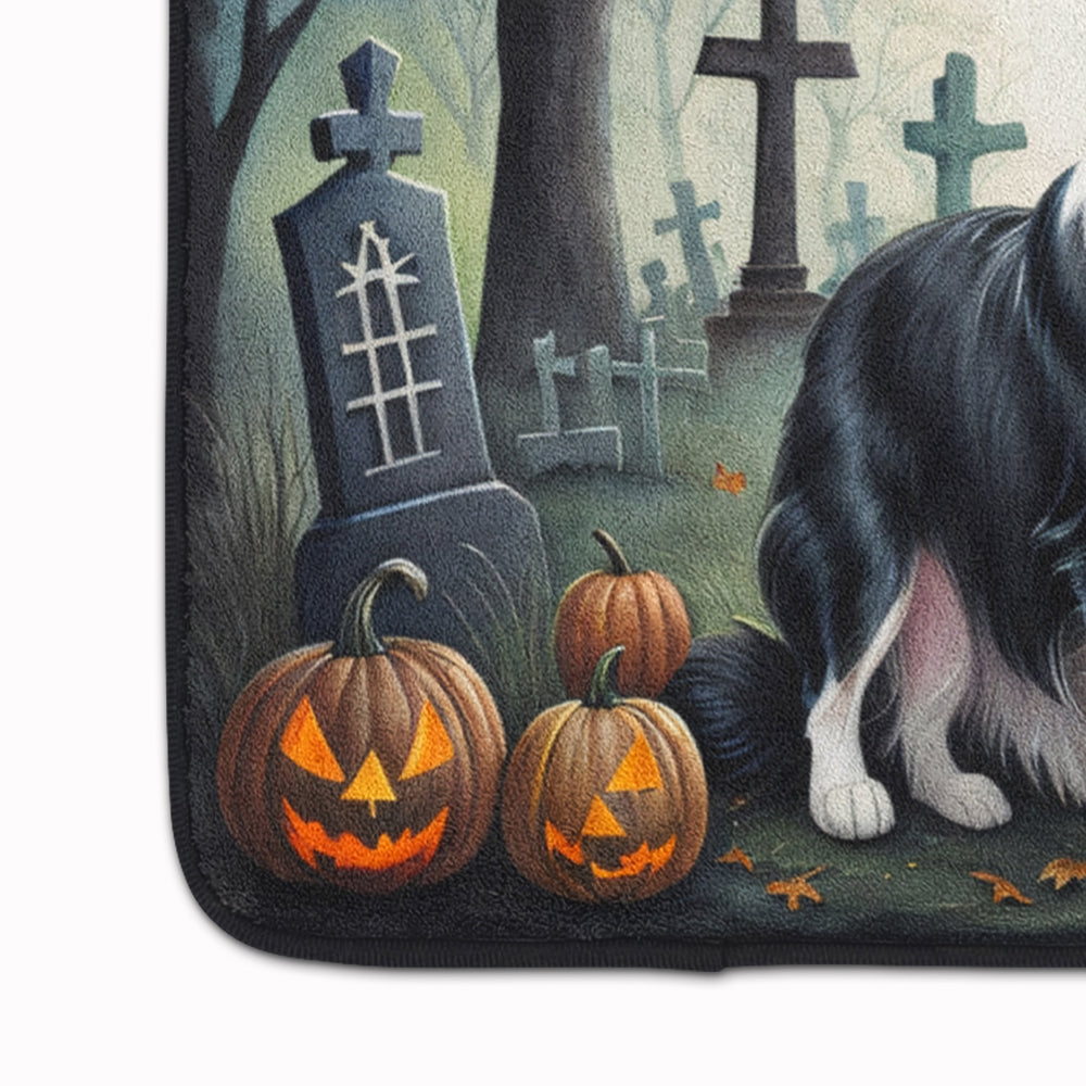 Border Collie Spooky Halloween Memory Foam Kitchen Mat