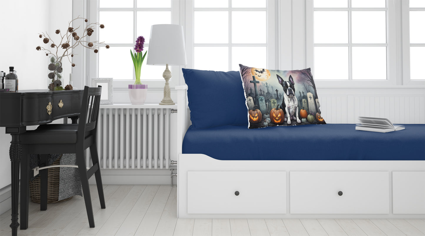 Boston Terrier Spooky Halloween Standard Pillowcase