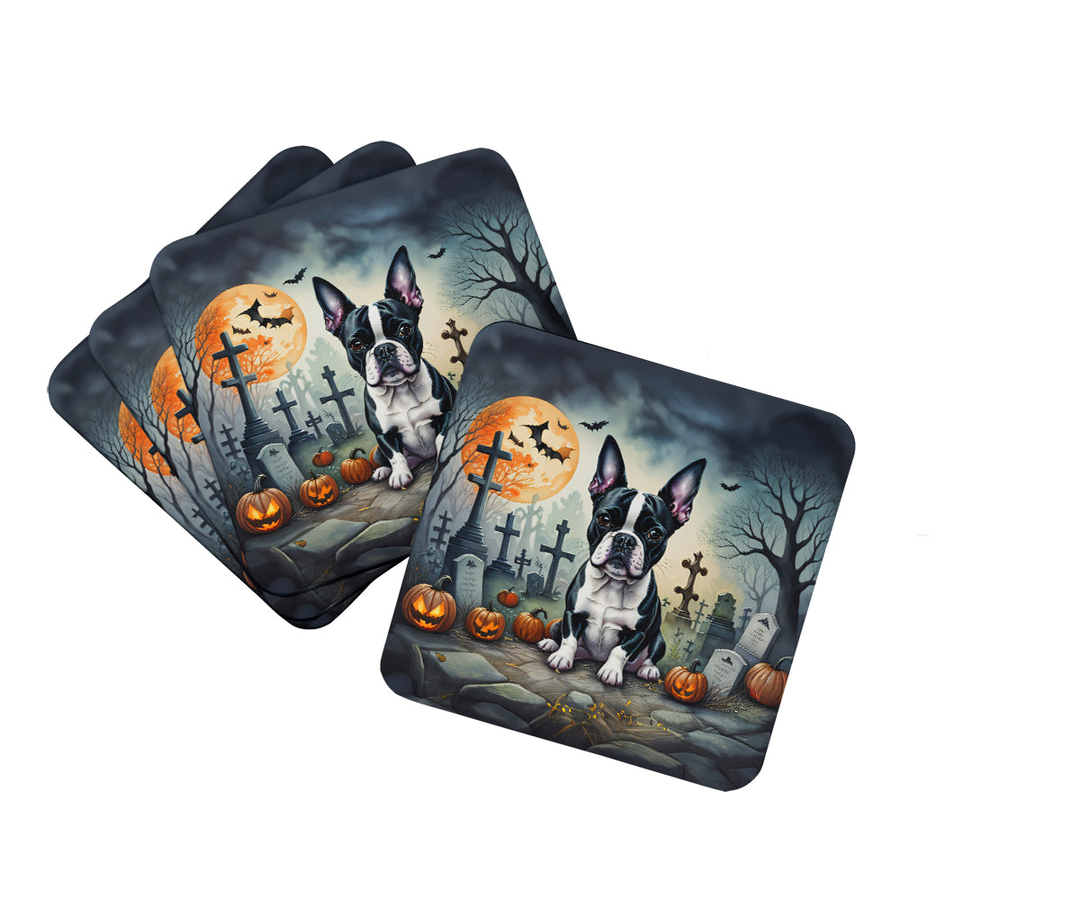 Buy this Boston Terrier Spooky Halloween Foam Coasters