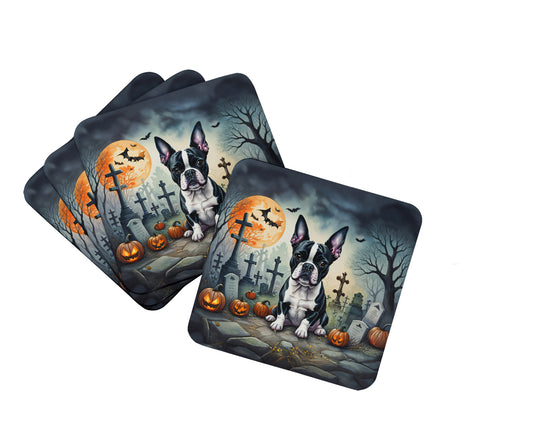 Buy this Boston Terrier Spooky Halloween Foam Coasters