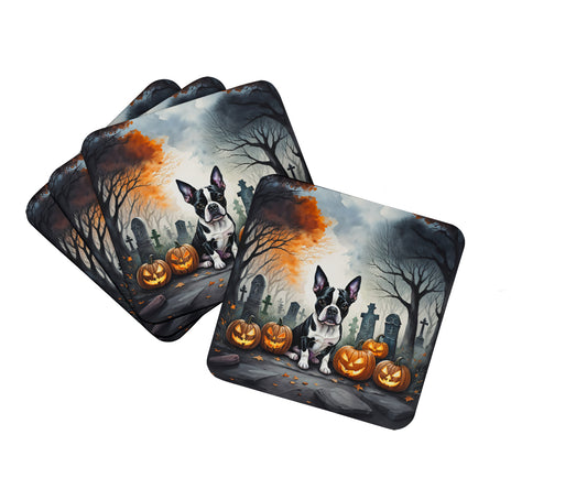 Buy this Boston Terrier Spooky Halloween Foam Coasters