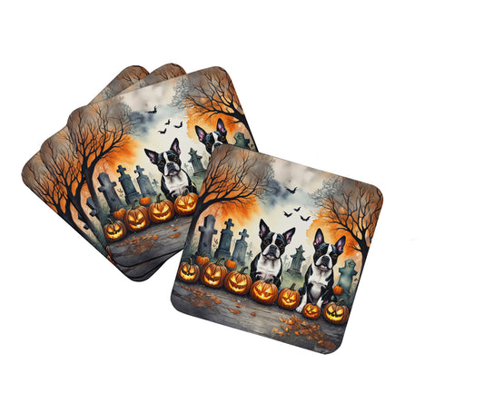 Buy this Boston Terrier Spooky Halloween Foam Coasters