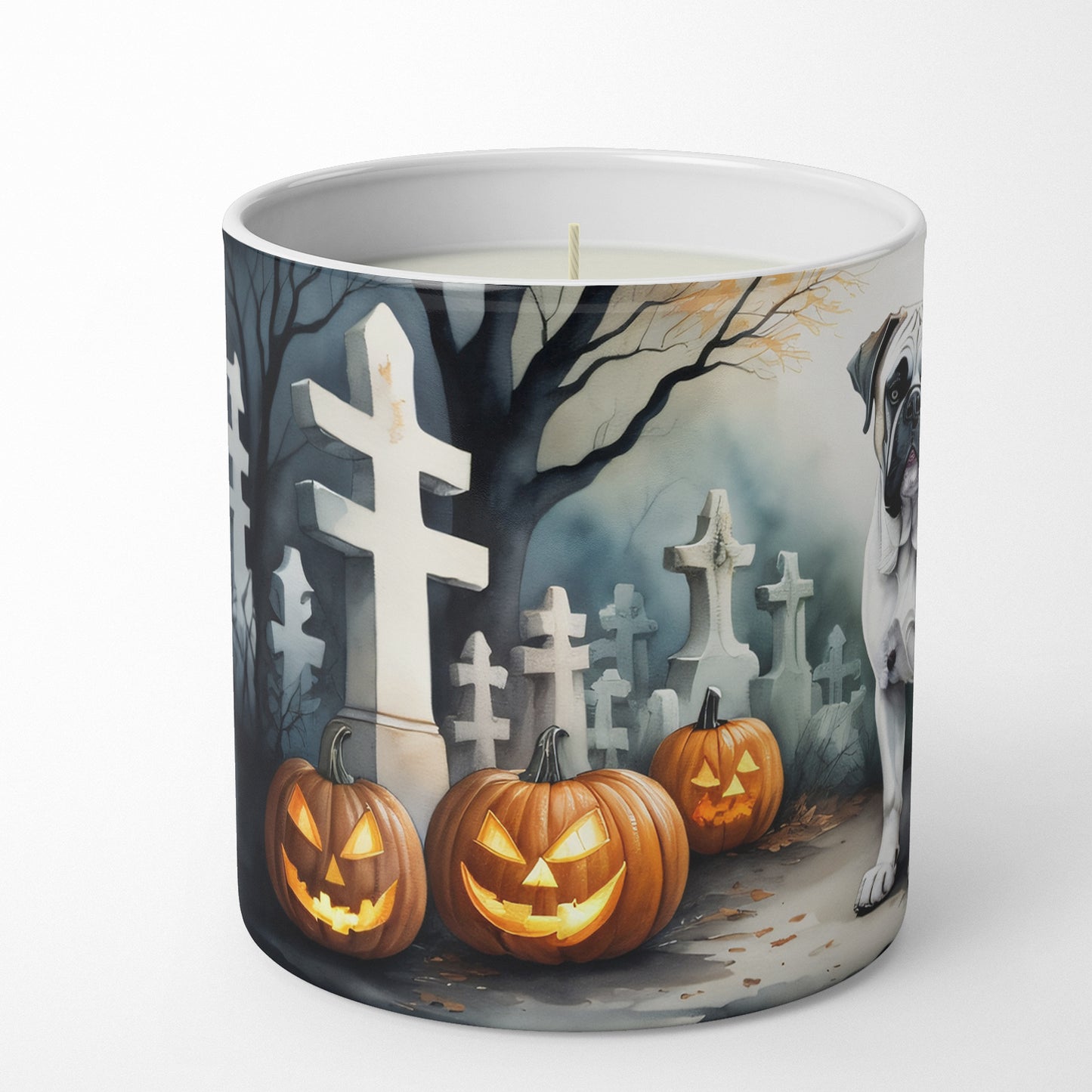 Buy this Boxer Spooky Halloween Decorative Soy Candle