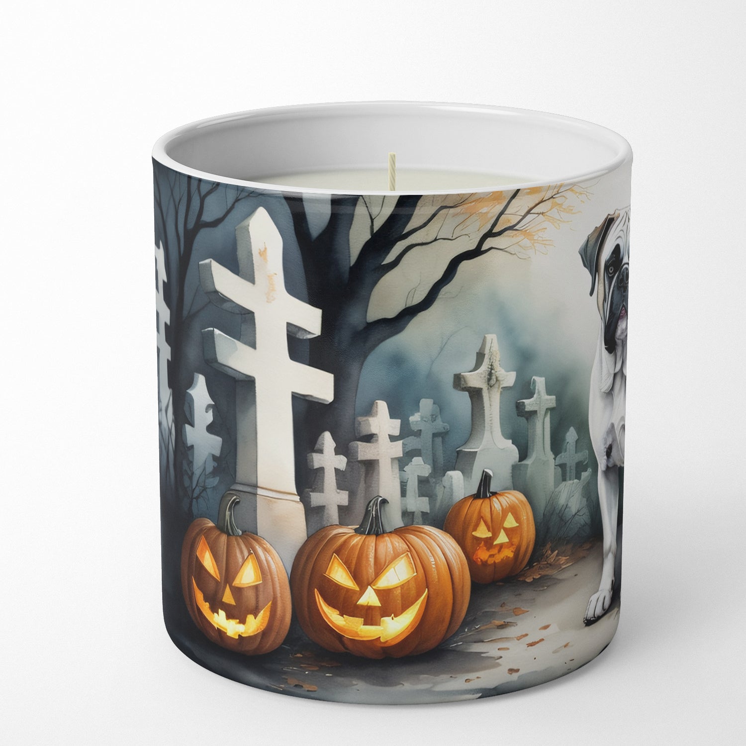 Buy this Boxer Spooky Halloween Decorative Soy Candle