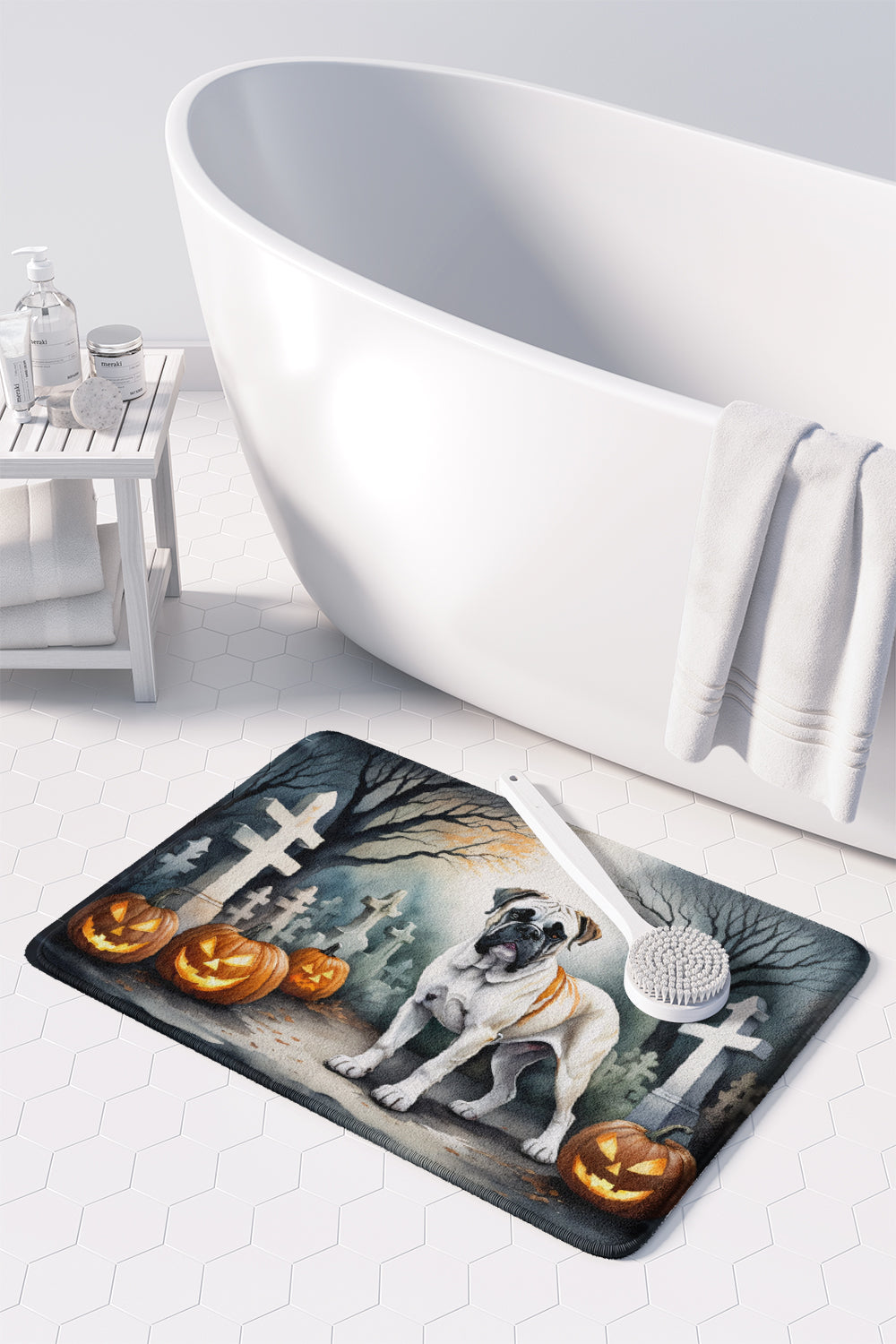 Boxer Spooky Halloween Memory Foam Kitchen Mat