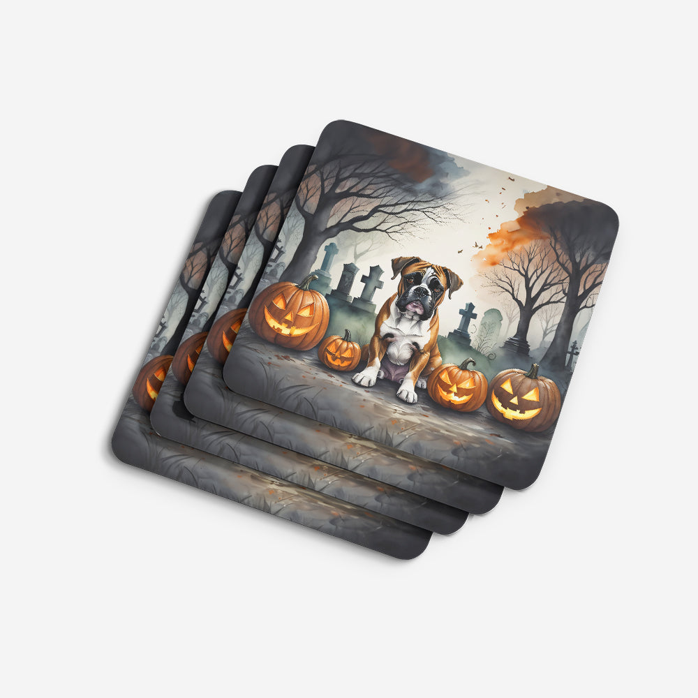 Boxer Spooky Halloween Foam Coasters