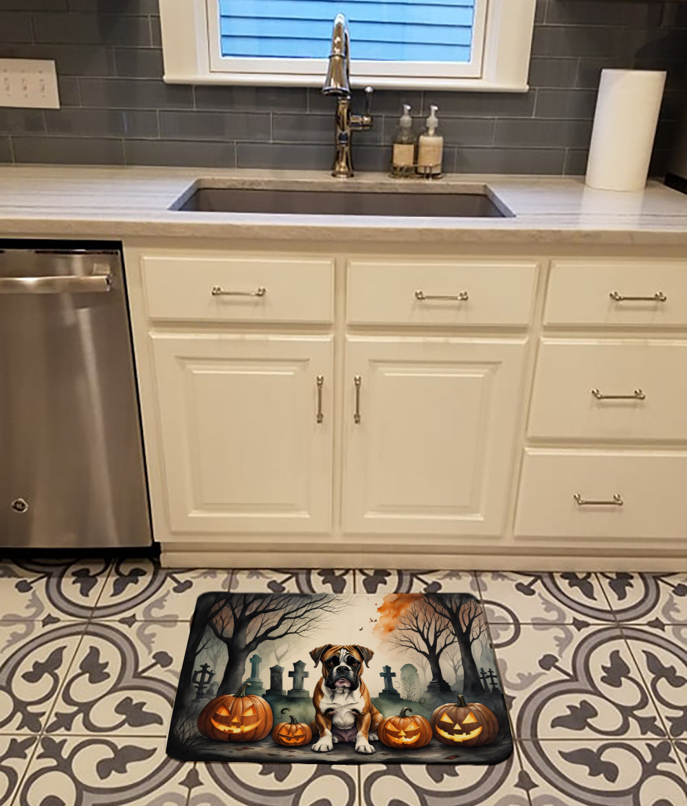 Boxer Spooky Halloween Memory Foam Kitchen Mat