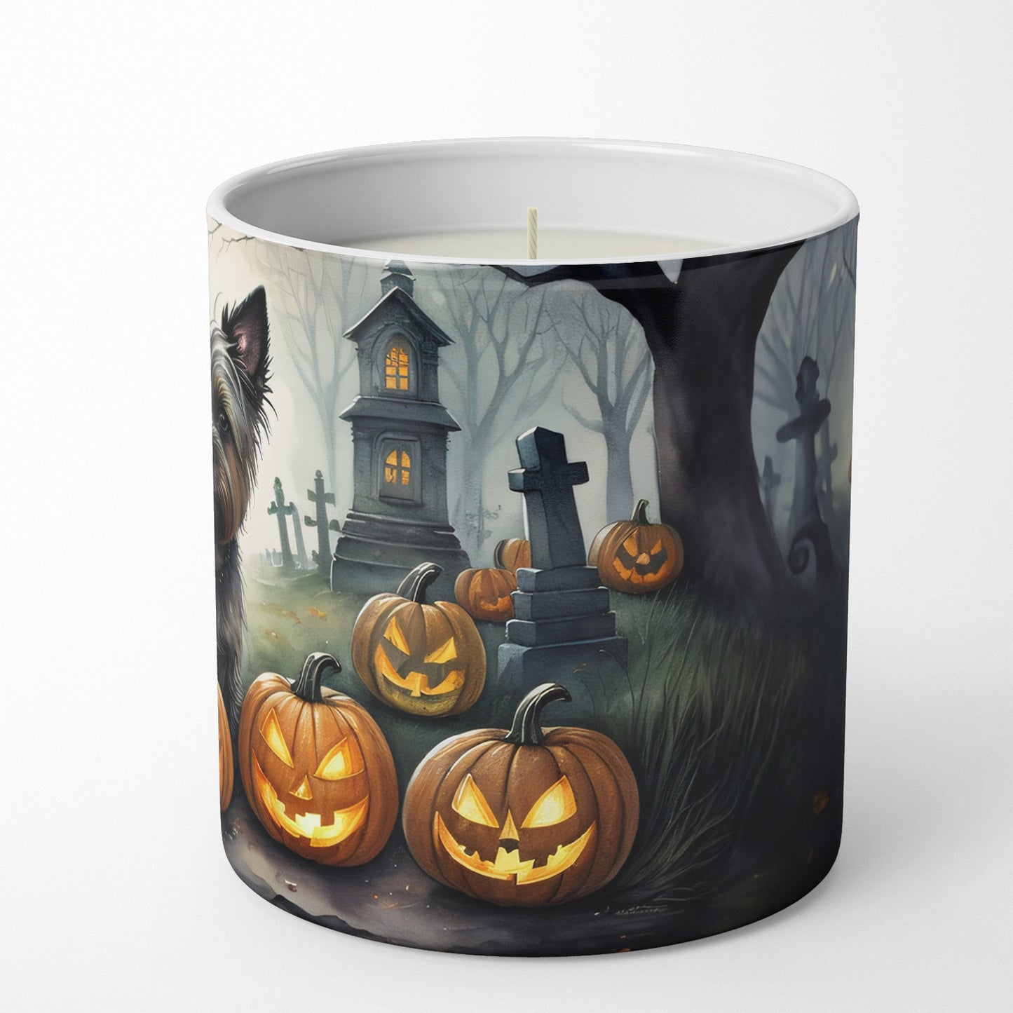 Cairn Terrier Spooky Halloween Decorative Soy Candle