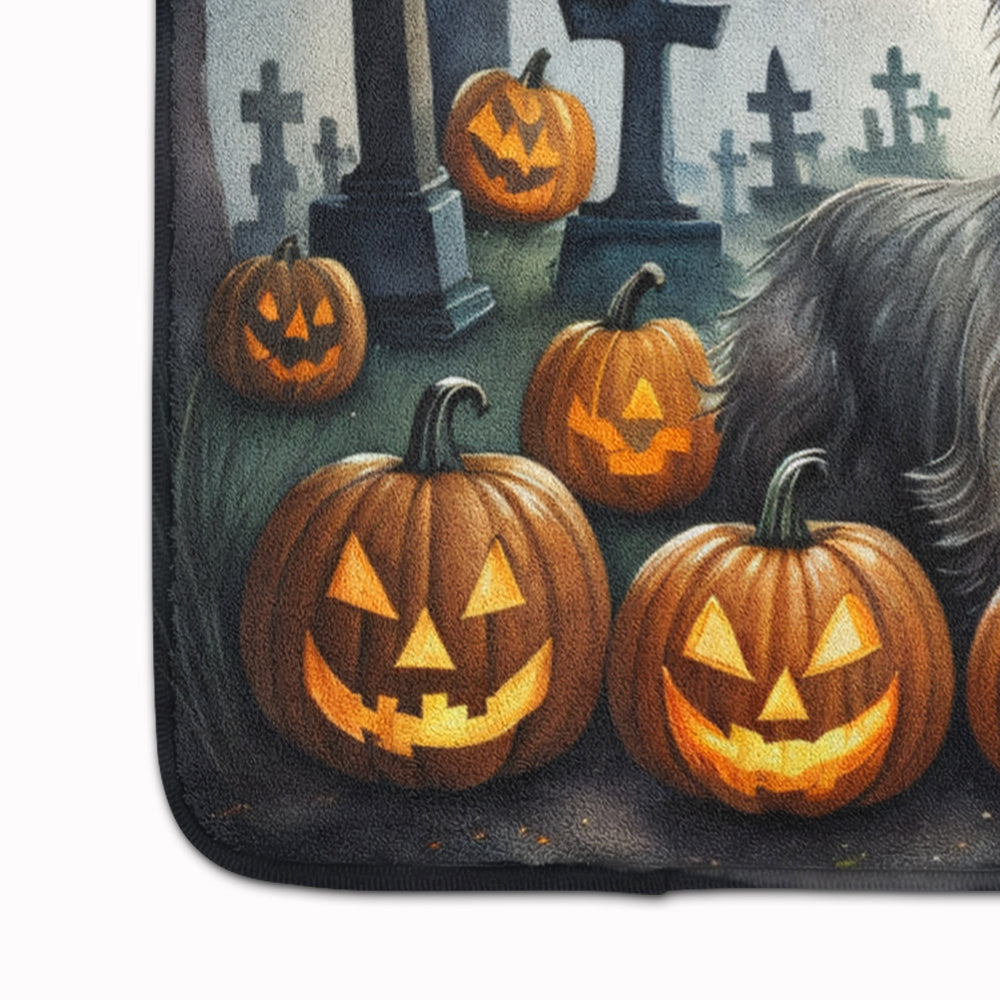 Cairn Terrier Spooky Halloween Memory Foam Kitchen Mat
