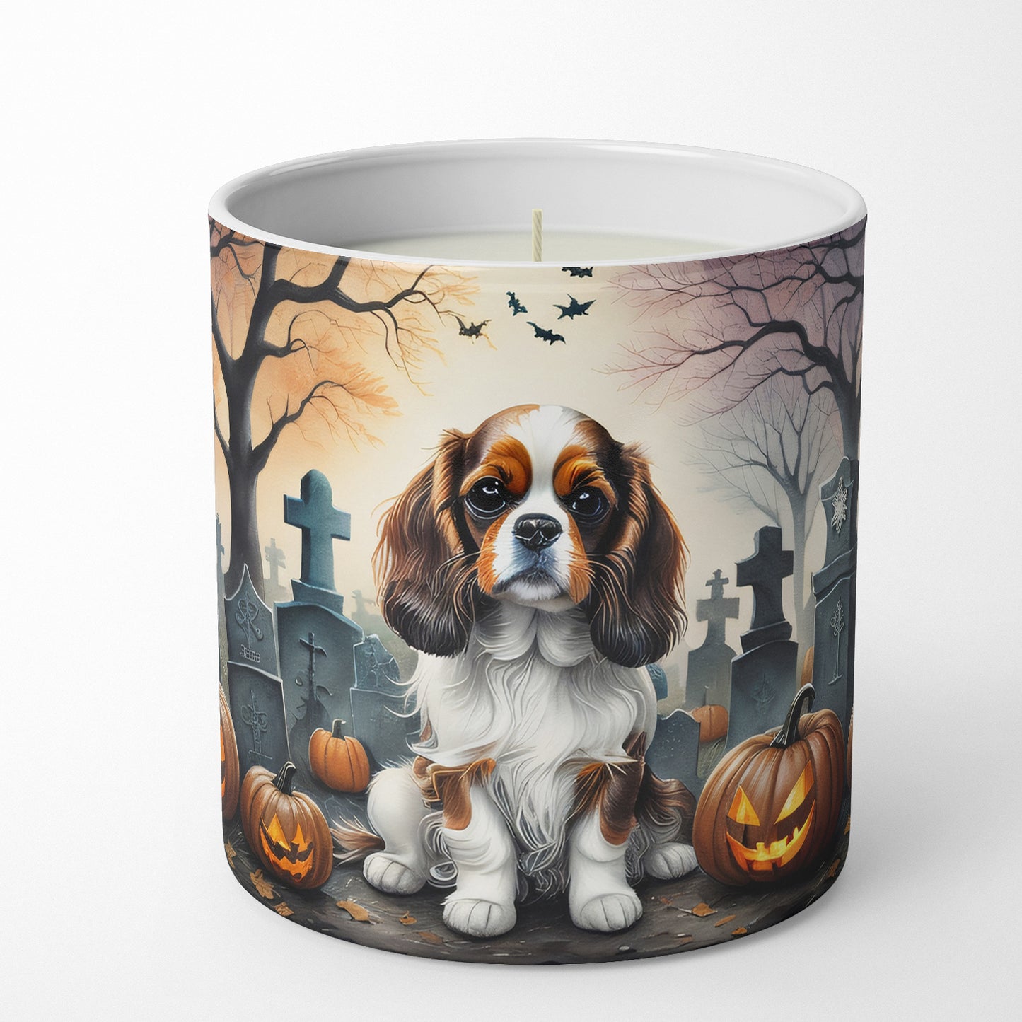 Cavalier Spaniel Spooky Halloween Decorative Soy Candle
