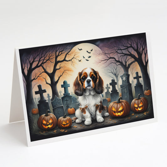 Buy this Cavalier Spaniel Spooky Halloween Greeting Cards and Envelopes Pack of 8