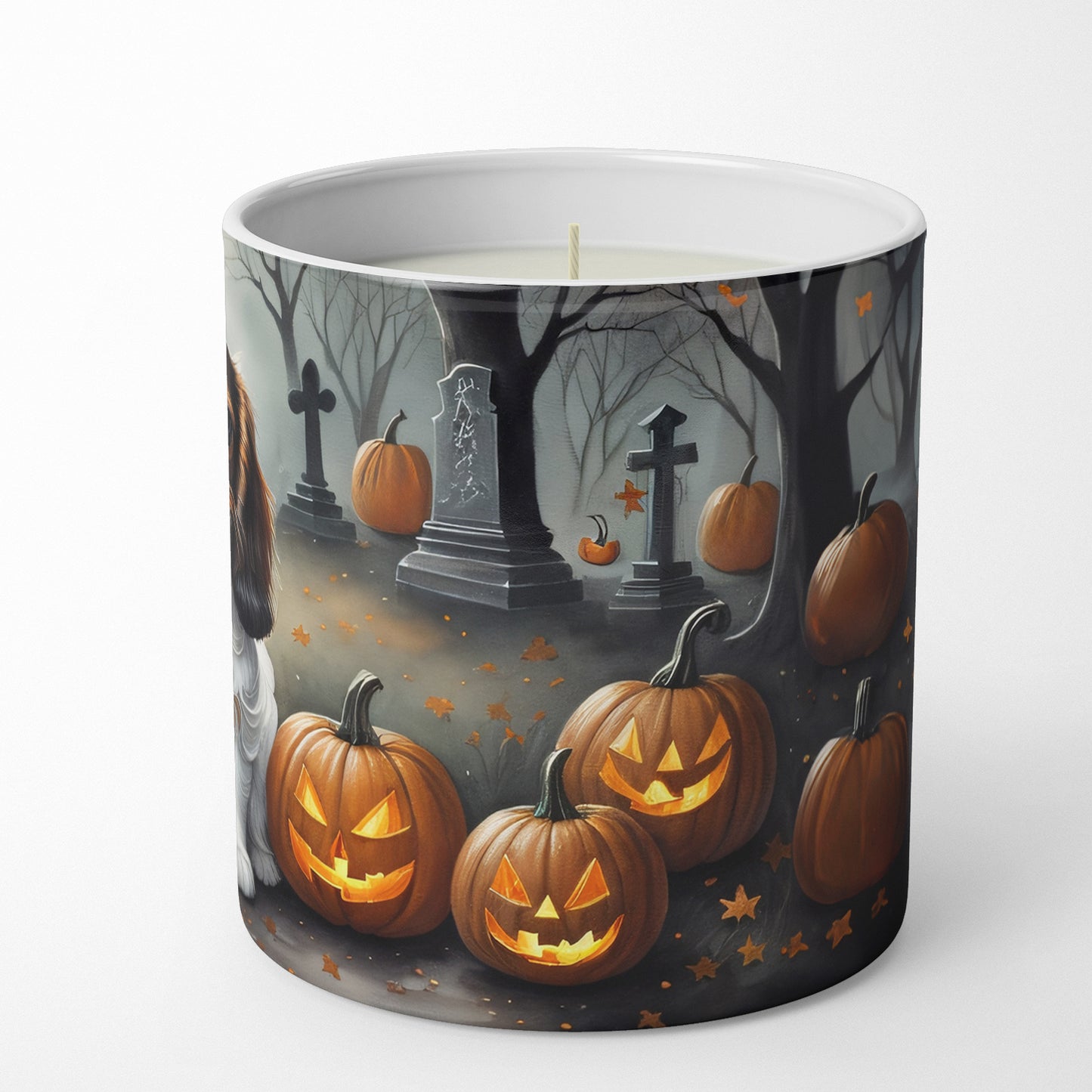 Cavalier Spaniel Spooky Halloween Decorative Soy Candle