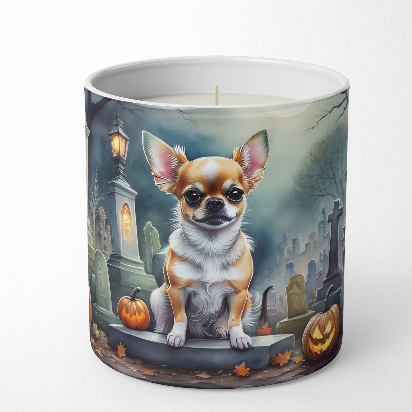 Chihuahua Spooky Halloween Decorative Soy Candle