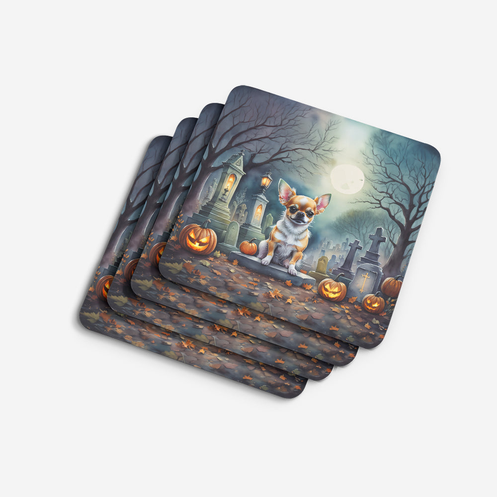 Chihuahua Spooky Halloween Foam Coasters